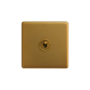 The Sloane Collection Antique Gold 1 Gang 2 Way Toggle Switch